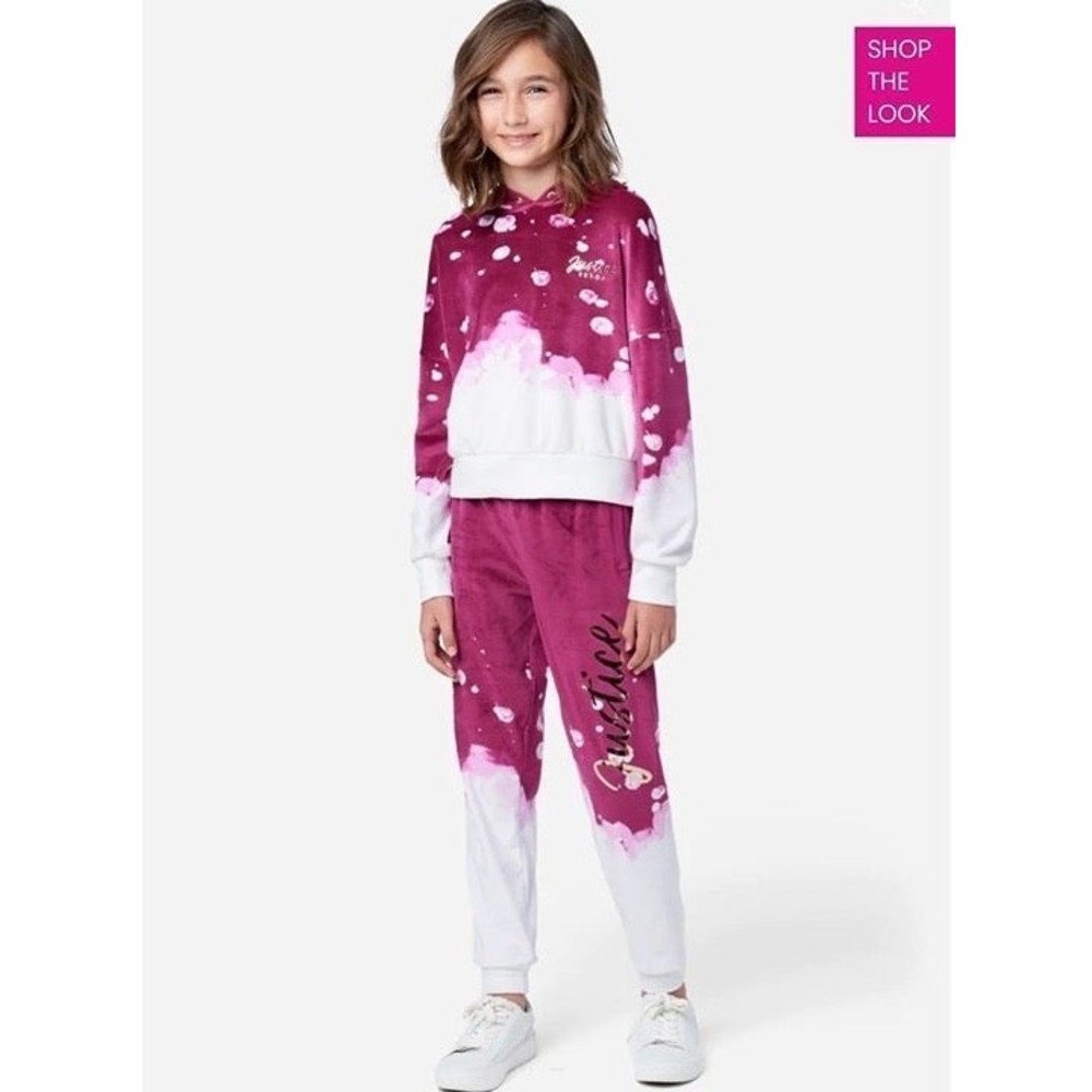 JUSTICE girls size M (10) hoodie & jogger tie-dye set